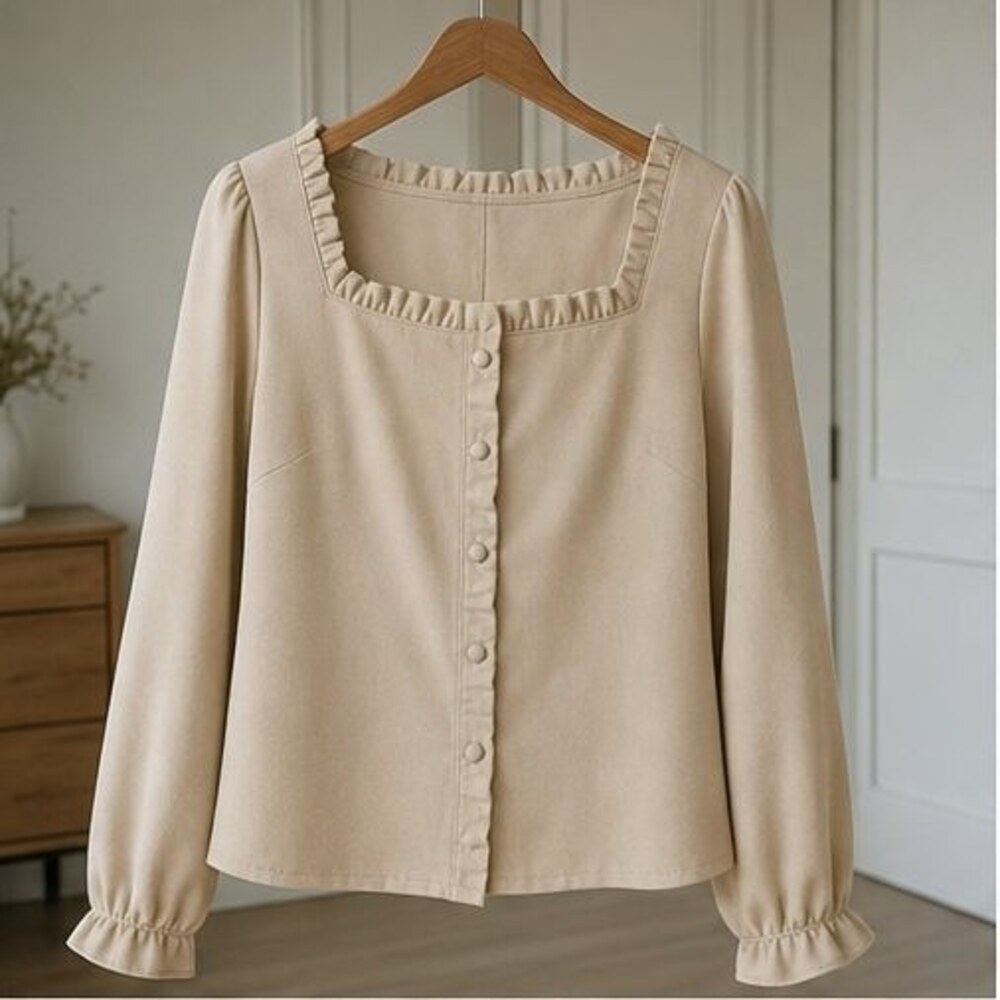 Sand Button Blouse